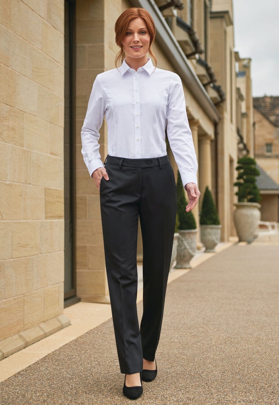 Straight leg casual trousers on sale