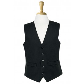 Black Herringbone Waistcoat