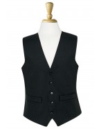 Black Herringbone Waistcoat