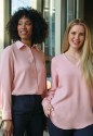 Como V-Neck Crepe de Chine Blouse